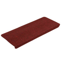 Produktbild för Trappmattor självhäftande 30 st röd 65x24,5x3,5 cm