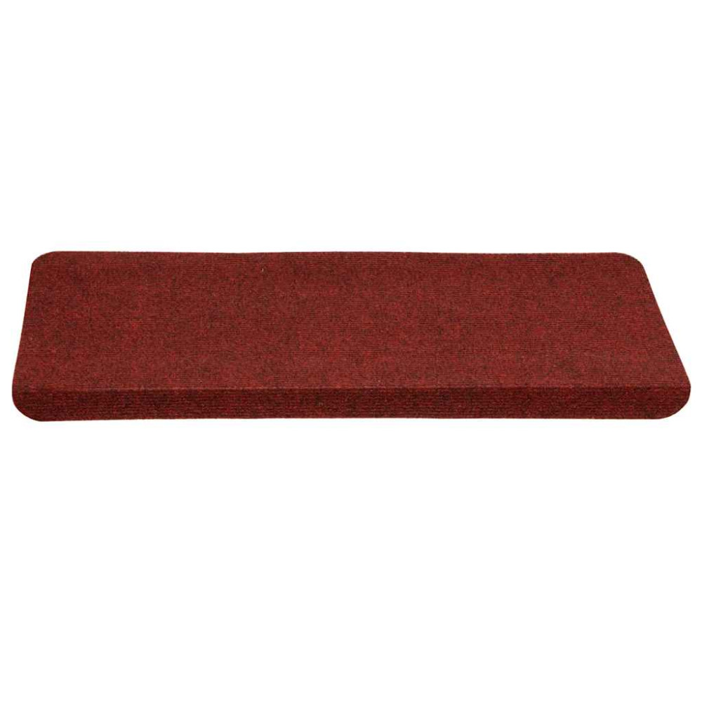 Produktbild för Trappmattor självhäftande 30 st röd 65x24,5x3,5 cm