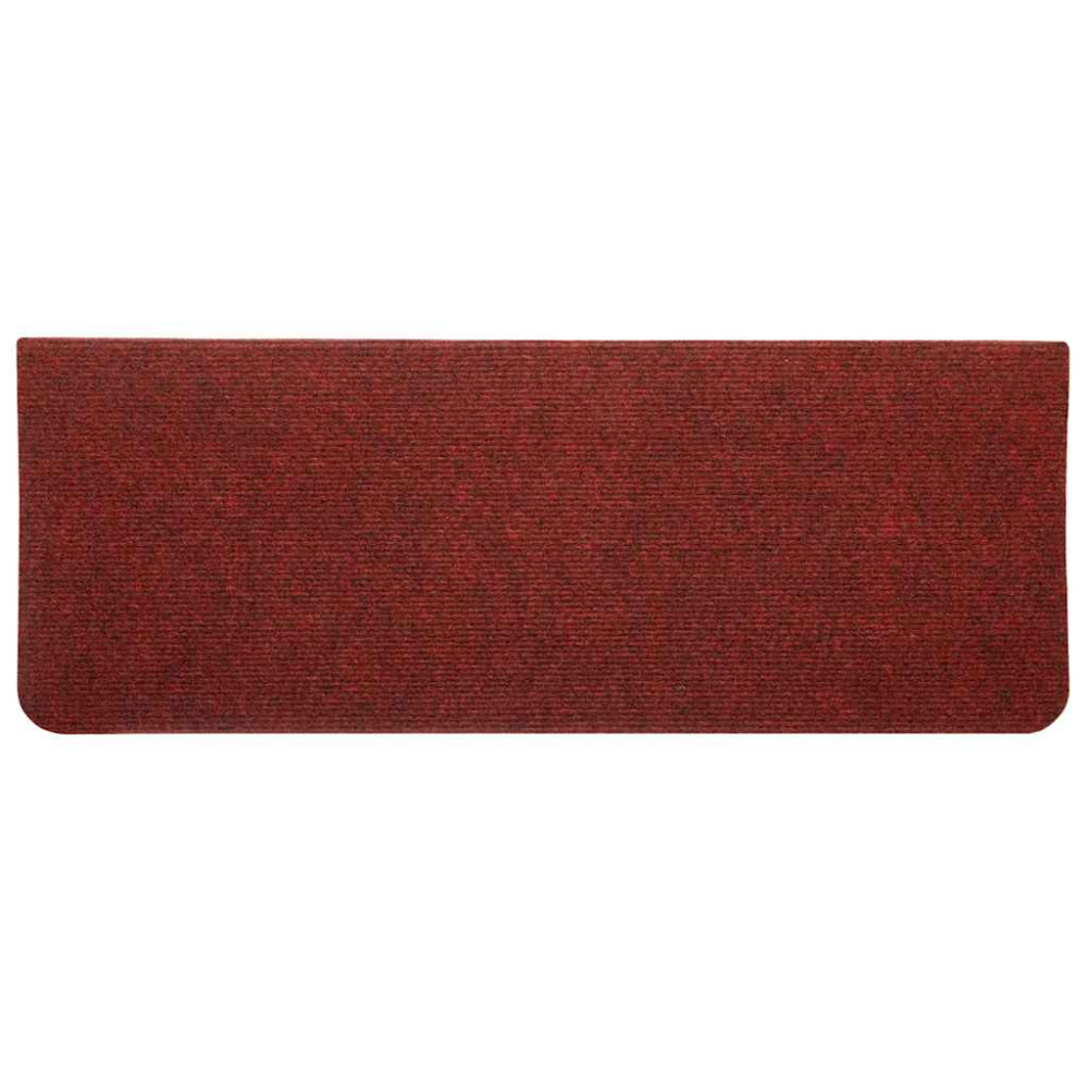 Produktbild för Trappmattor självhäftande 30 st röd 65x24,5x3,5 cm