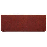 Produktbild för Trappmattor självhäftande 30 st röd 65x24,5x3,5 cm