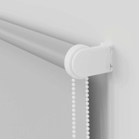Produktbild för Rullgardin mörkläggning ljusgrå 145x175 cm tyg bredd 141,6 cm