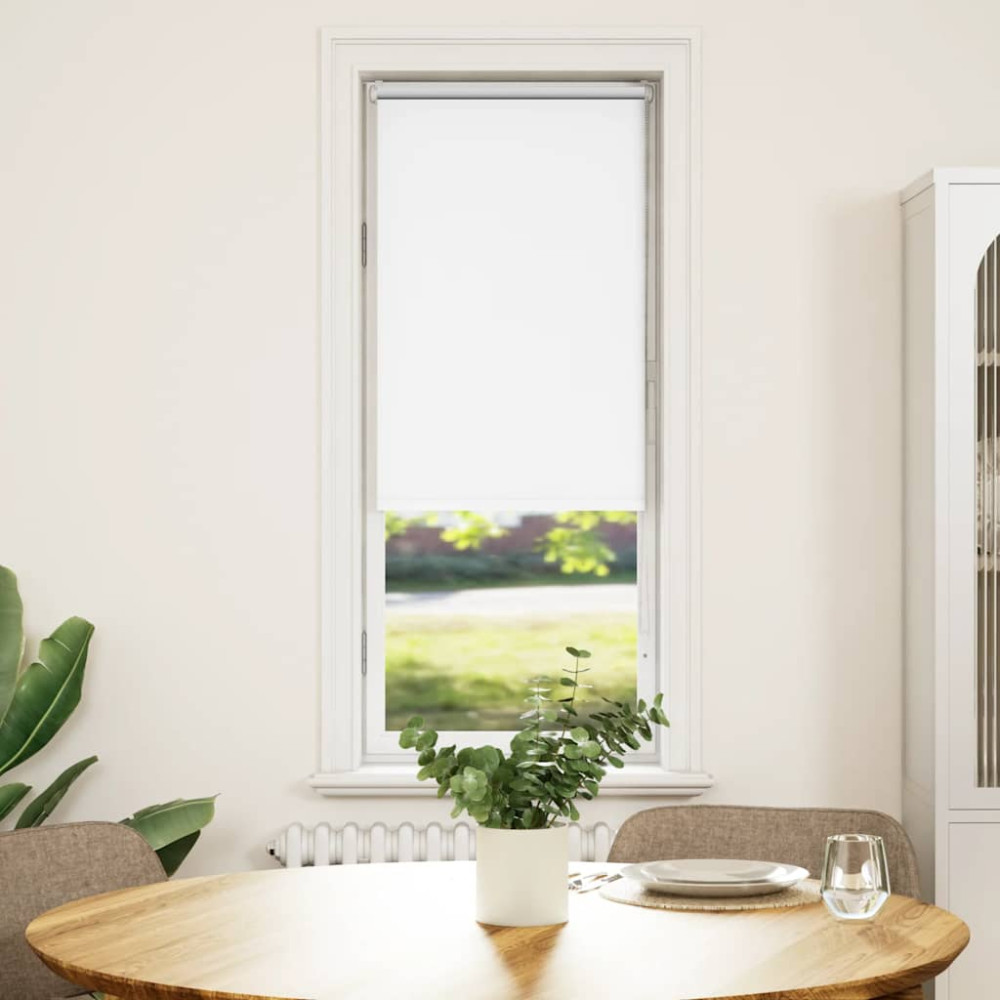 Produktbild för Rullgardin mörkläggningsgardin vit 45x175 cm tygbredd 40,7 cm
