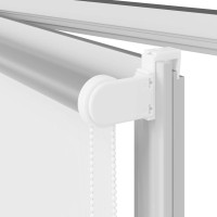 Produktbild för Rullgardin mörkläggningsgardin vit 140x175 cm tyg bredd 136,6cm