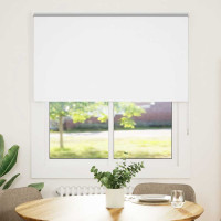 Produktbild för Rullgardin mörkläggningsgardin vit 140x175 cm tyg bredd 136,6cm