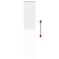 Produktbild för Rullgardin mörkläggning vit 40x230 cm tyg bredd 35,7 cm