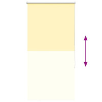Produktbild för Rullgardin mörkläggningsgul 70x130 cm tyg bredd 65,7 cm