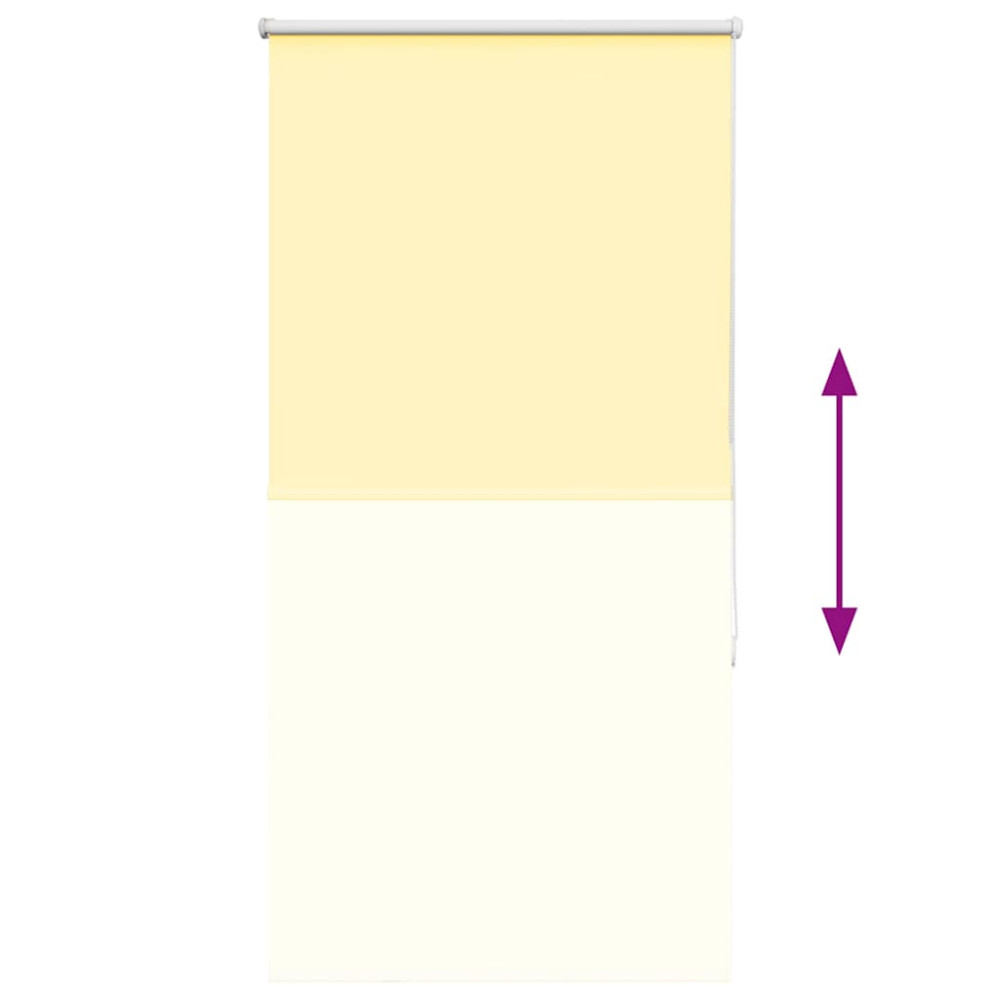 Produktbild för Rullgardin mörkläggningsgul 75x130 cm tyg bredd 70,7 cm