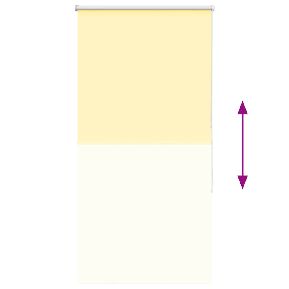 Produktbild för Rullgardin mörkläggningsgul 80x130 cm tygbredd 75,7 cm