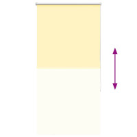 Produktbild för Rullgardin mörkläggningsgul 80x130 cm tygbredd 75,7 cm