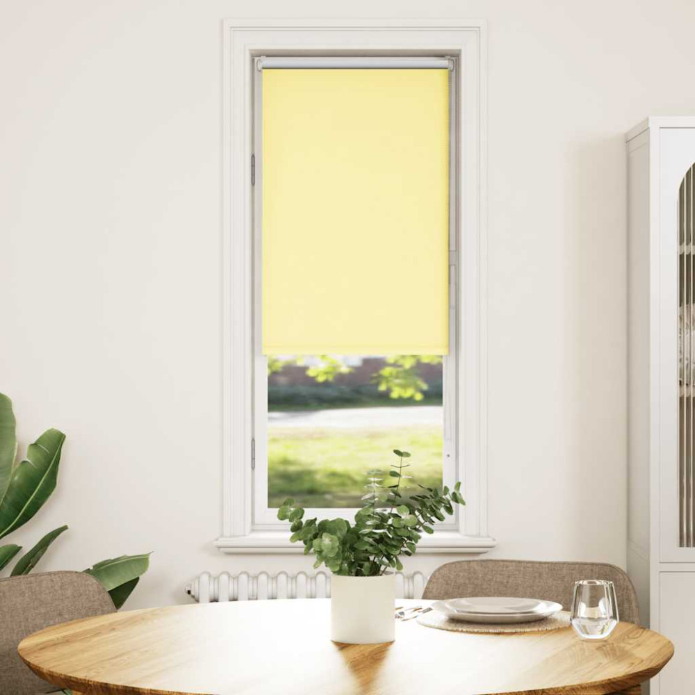Produktbild för Rullgardin mörkläggningsgul 60x150 cm tyg bredd 55,7 cm