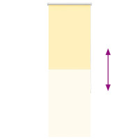 Produktbild för Rullgardin mörkläggningsgul 60x150 cm tyg bredd 55,7 cm