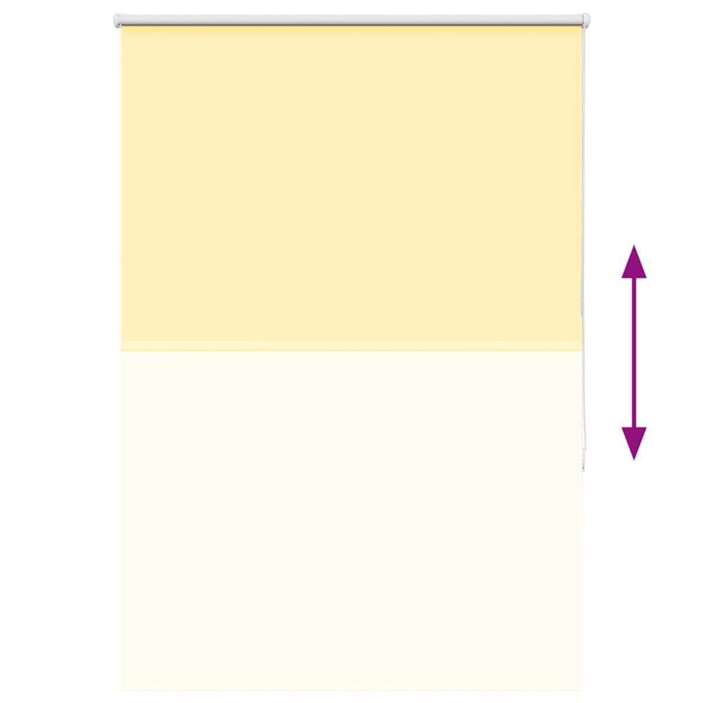 Produktbild för Rullgardin mörkläggningsgul 105x150 cm tyg bredd 100,7 cm
