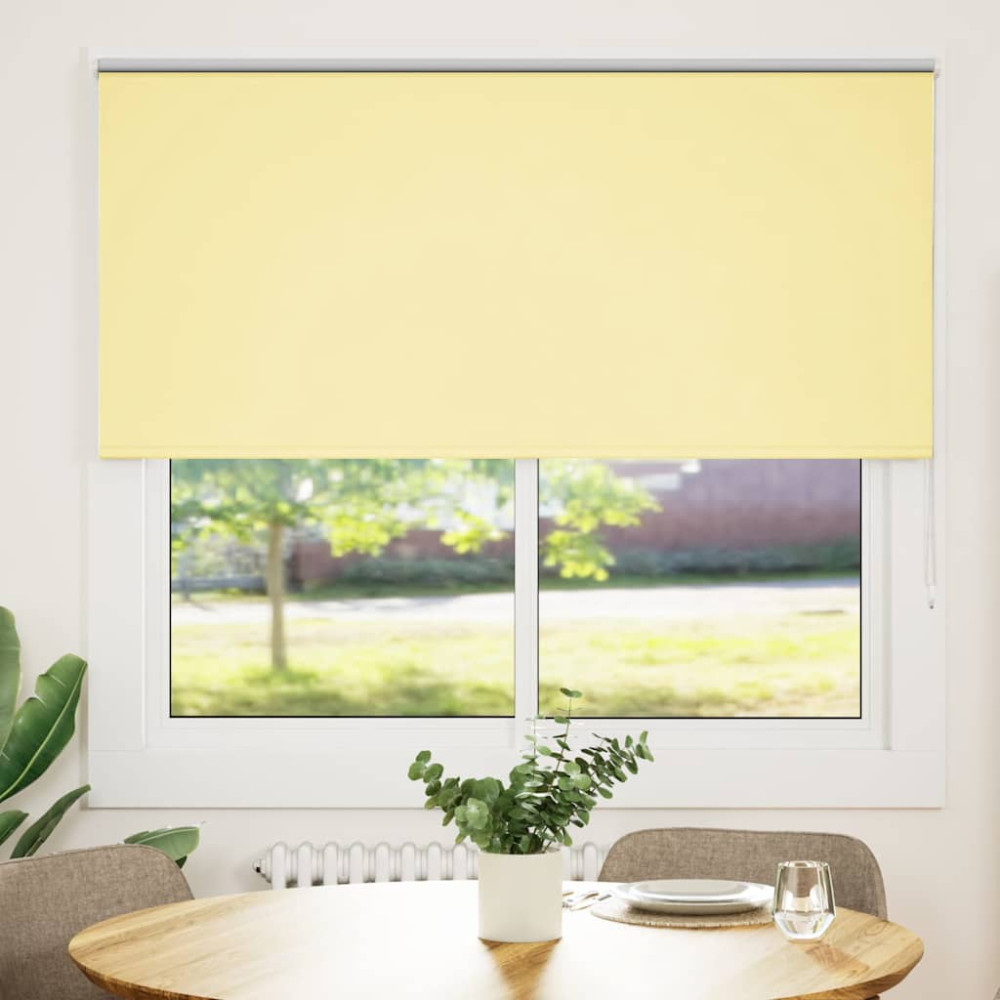 Produktbild för Rullgardin mörkläggningsgul 155x150 cm tyg bredd 151,6 cm