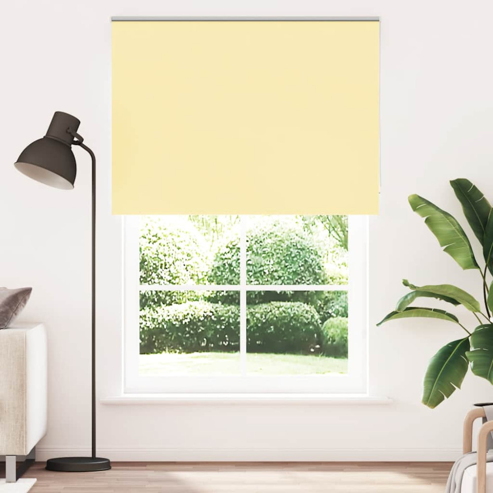 Produktbild för Rullgardin mörkläggningsgul 155x210 cm tyg bredd 151,6 cm