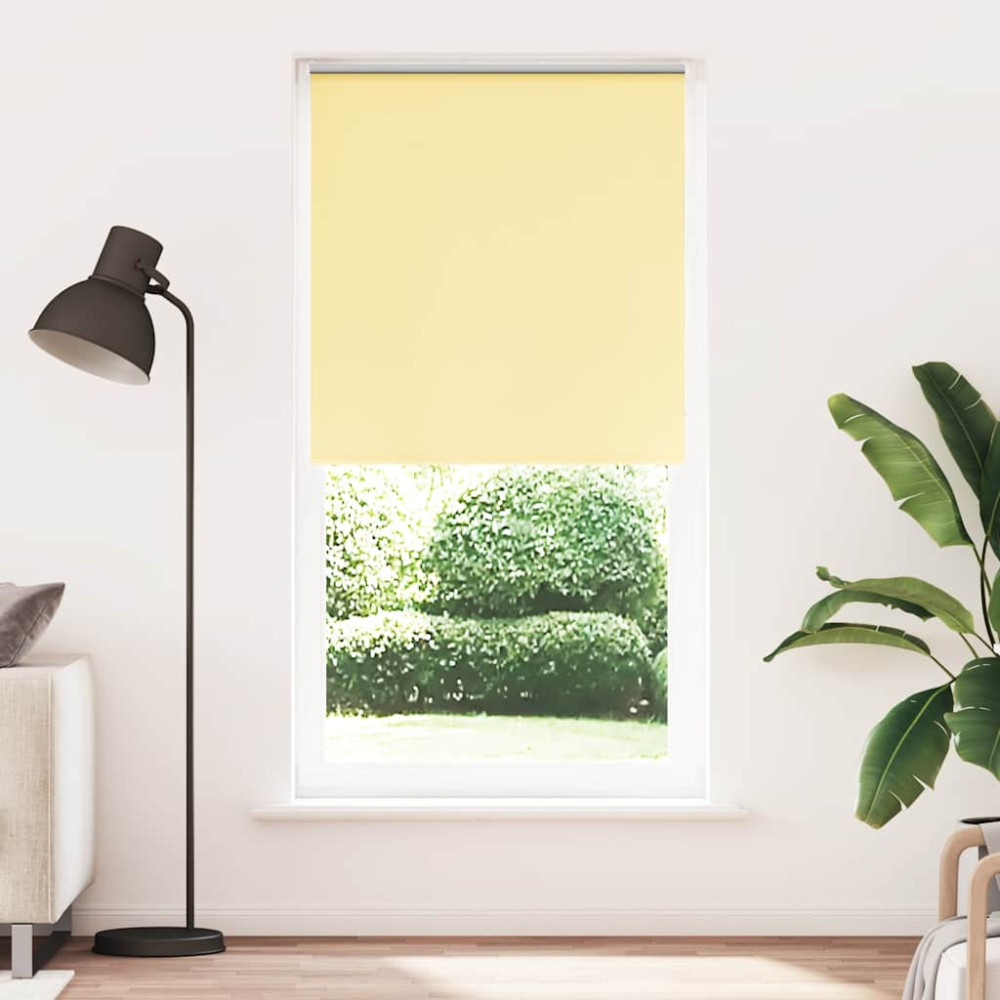 Produktbild för Rullgardin mörkläggningsgul 105x230 cm tyg bredd 100,7 cm