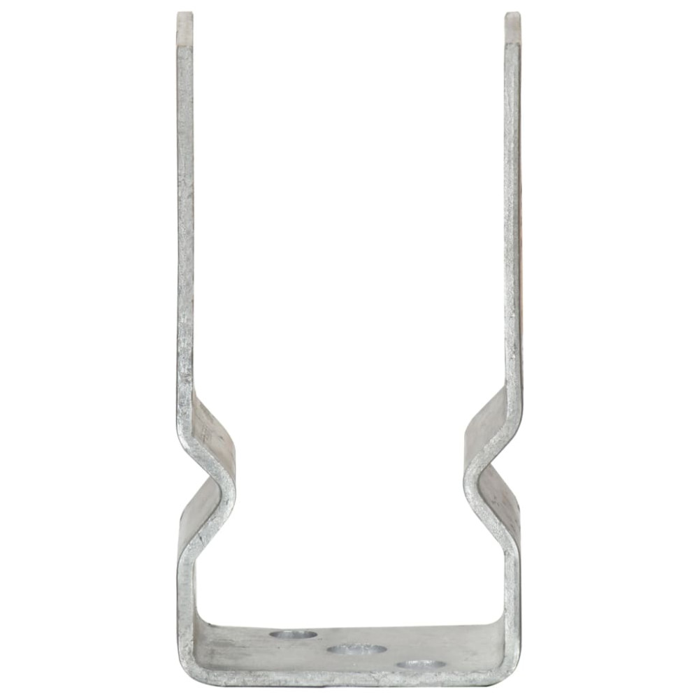 Produktbild för Stängselankare 12 st silver 7x6x15 cm galvaniserat stål
