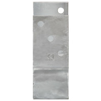 Produktbild för Stängselankare 12 st silver 7x6x15 cm galvaniserat stål