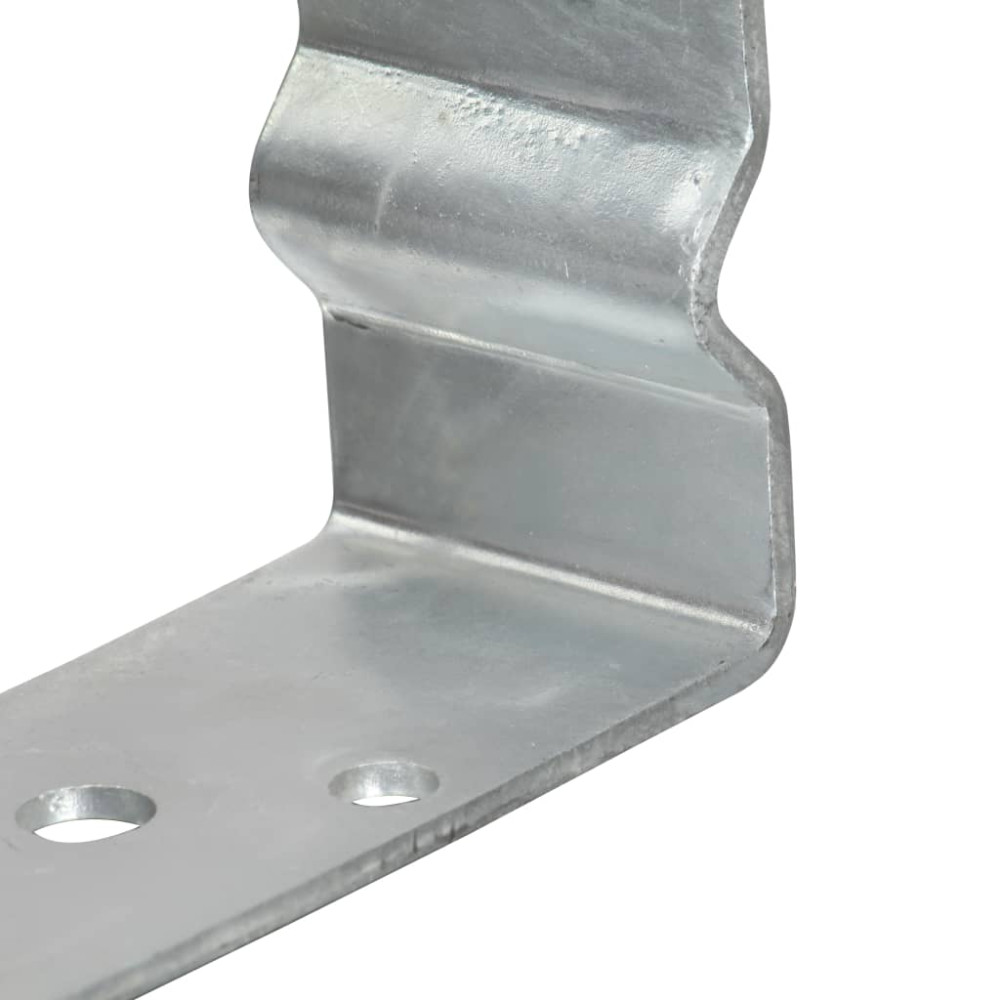 Produktbild för Stängselankare 12 st silver 7x6x15 cm galvaniserat stål