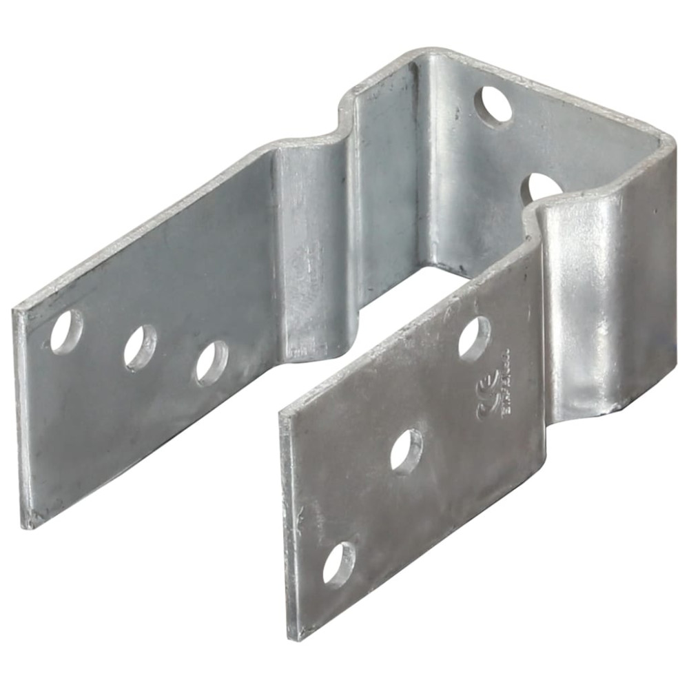 Produktbild för Staketankare 12 st silver 8x6x15 cm galvaniserat stål