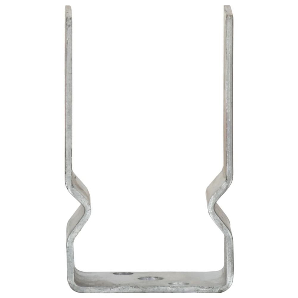 Produktbild för Staketankare 12 st silver 8x6x15 cm galvaniserat stål