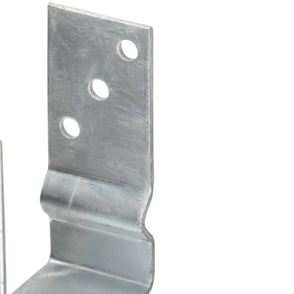 Produktbild för Staketankare 12 st silver 8x6x15 cm galvaniserat stål