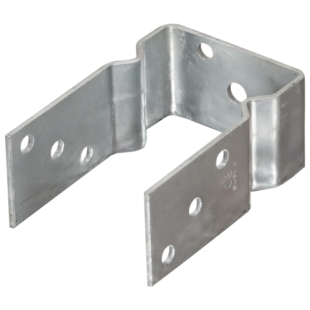 Produktbild för Staketankare 12 st silver 9x6x15 cm galvaniserat stål