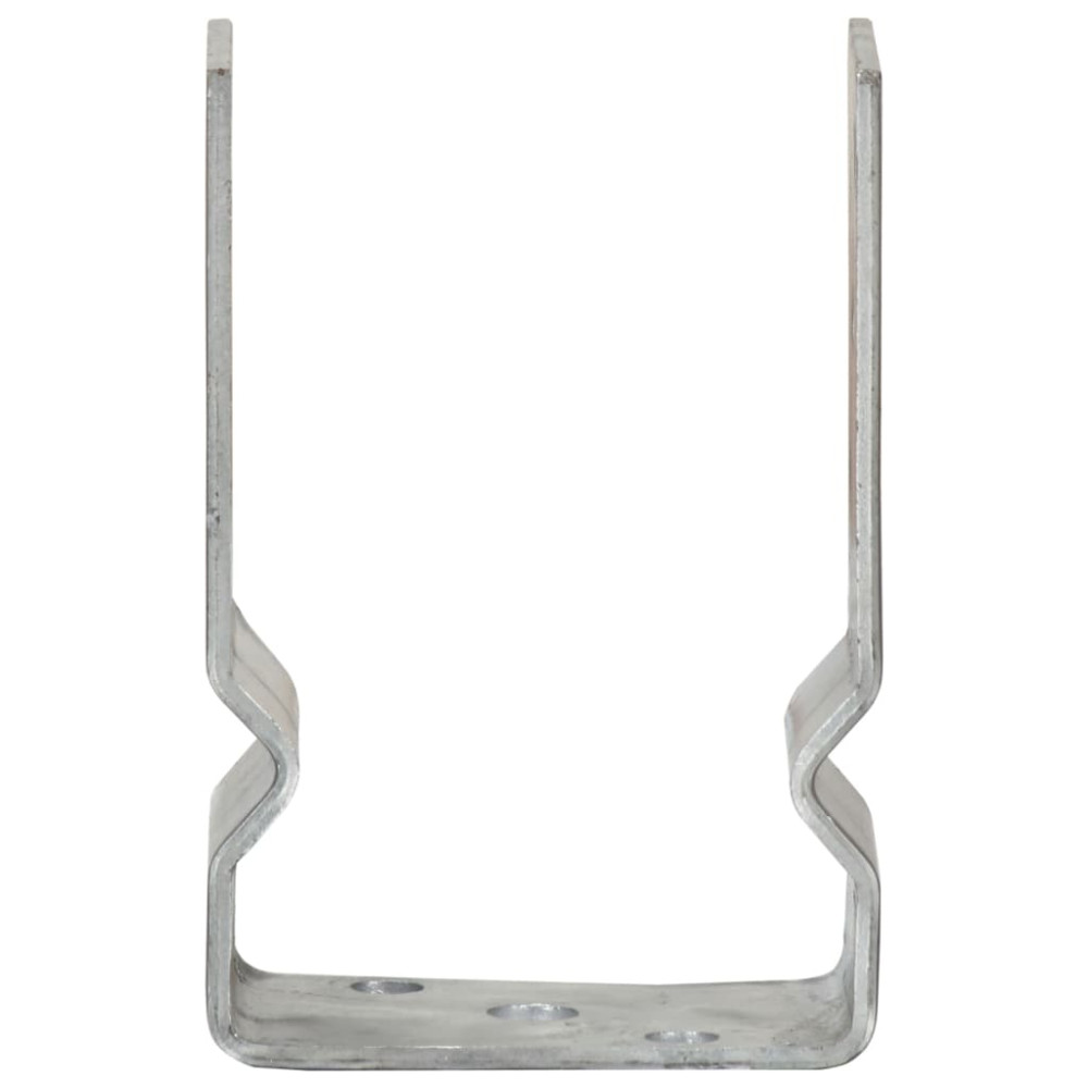 Produktbild för Staketankare 12 st silver 9x6x15 cm galvaniserat stål