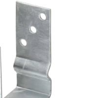 Produktbild för Staketankare 12 st silver 9x6x15 cm galvaniserat stål