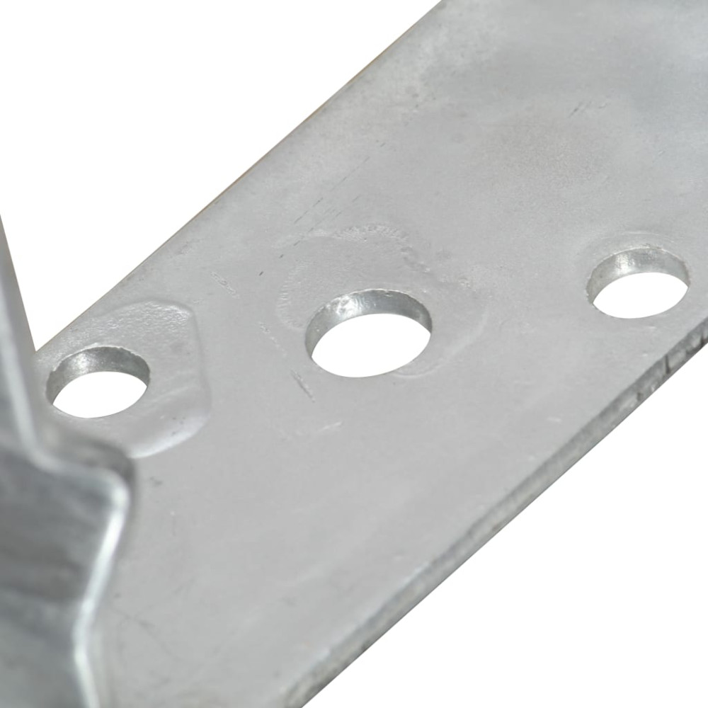 Produktbild för Staketankare 12 st silver 9x6x15 cm galvaniserat stål