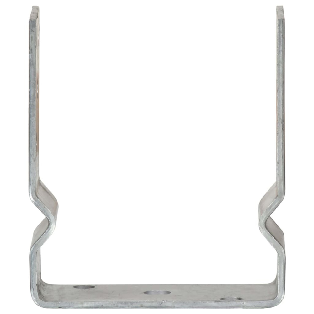 Produktbild för Staketankare 12 st silver 12x6x15 cm galvaniserat stål
