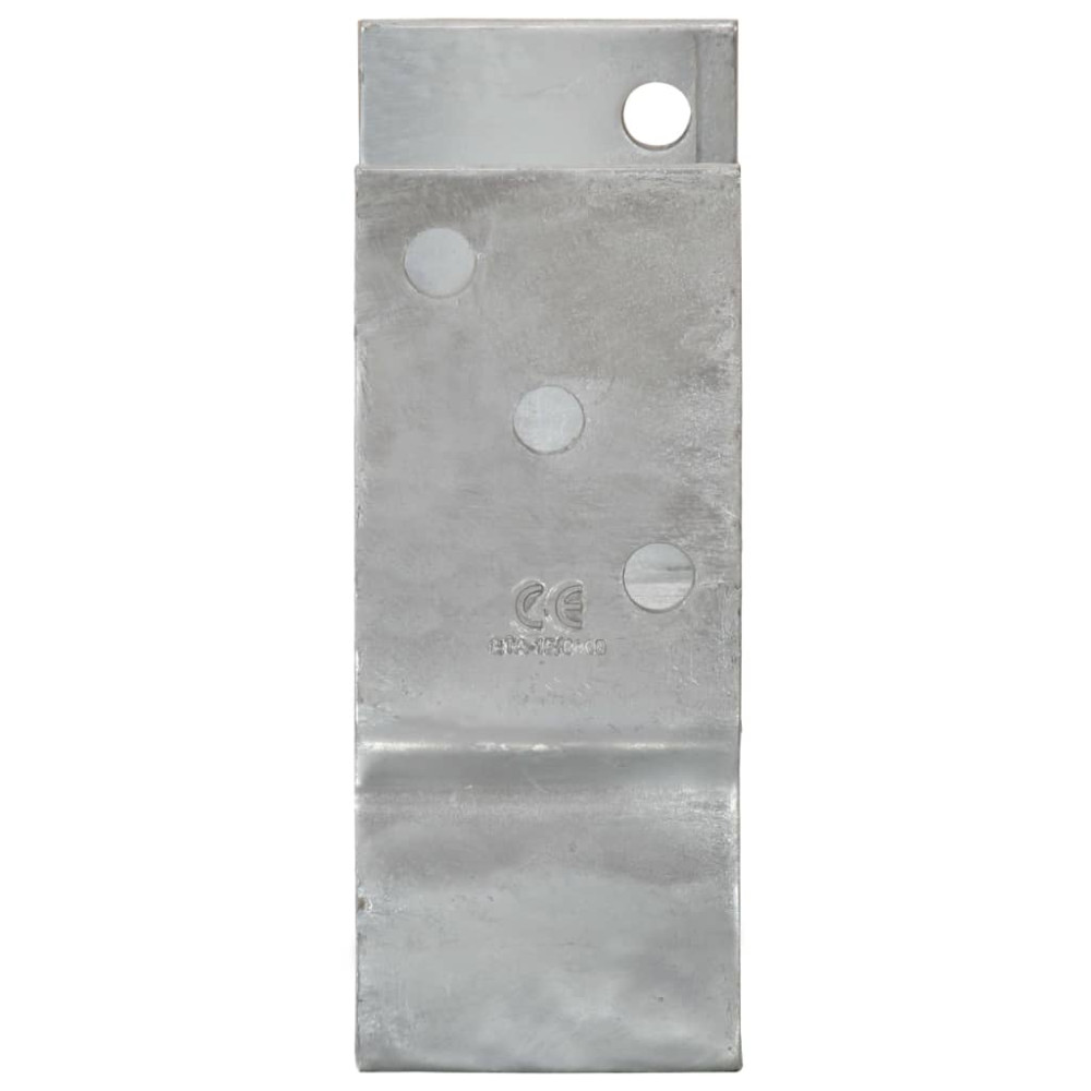 Produktbild för Staketankare 12 st silver 12x6x15 cm galvaniserat stål