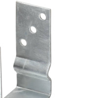 Produktbild för Staketankare 12 st silver 12x6x15 cm galvaniserat stål