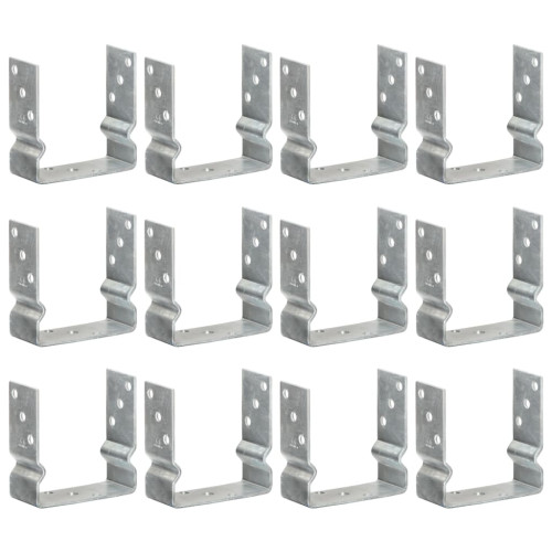 vidaXL Stängselankare 12 st silver 14x6x15 cm galvaniserat stål