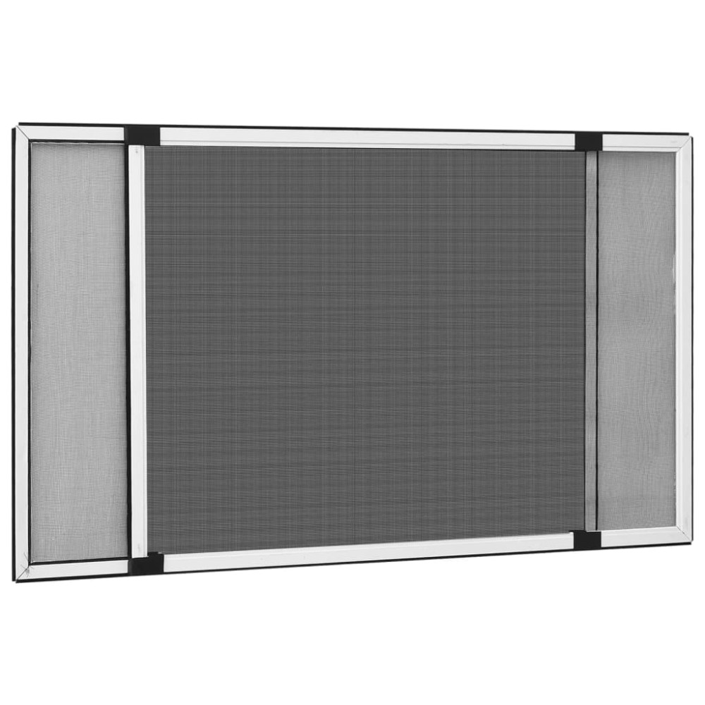 Produktbild för Utdragbart insektsnät för fönster vit (100-193)x75 cm