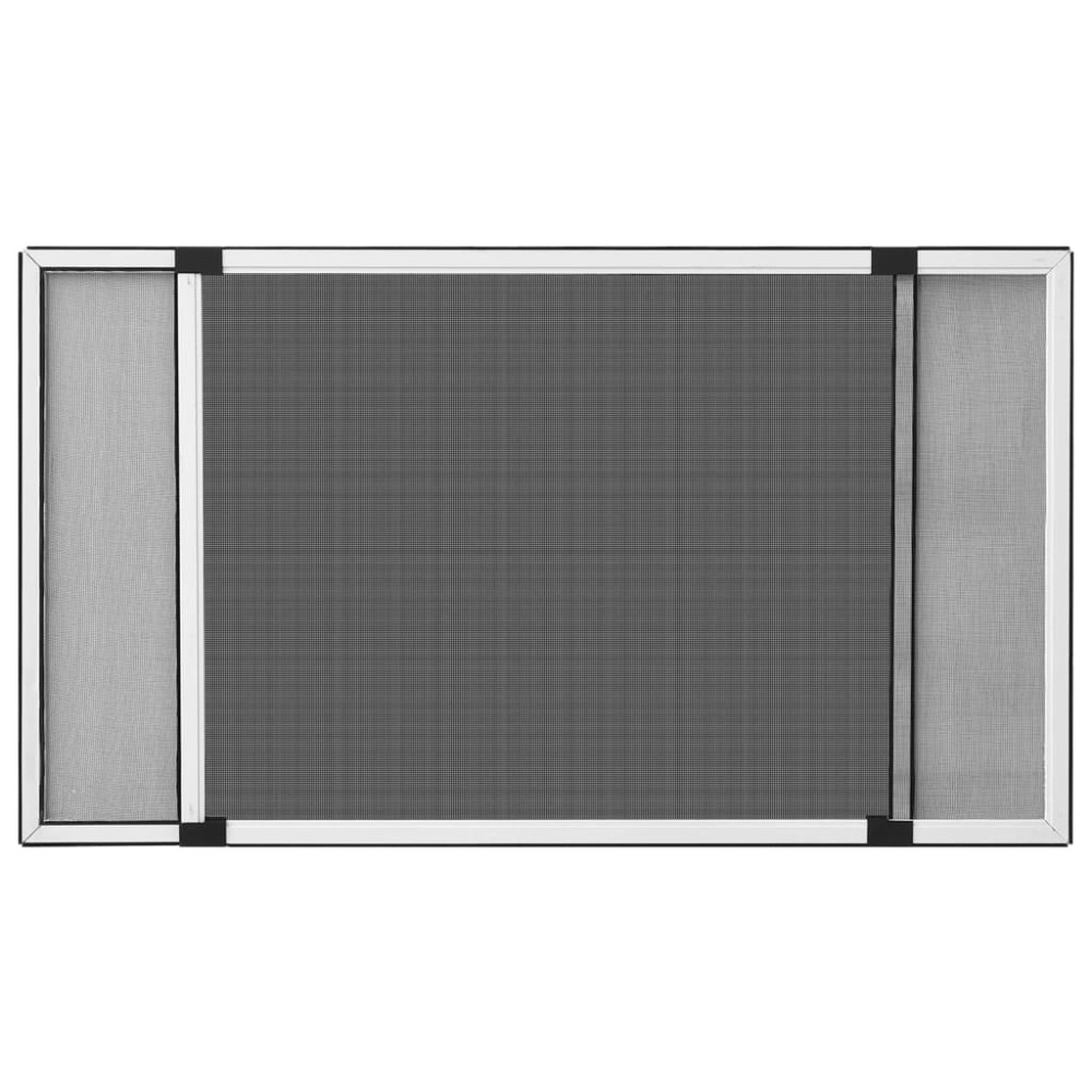 Produktbild för Utdragbart insektsnät för fönster vit (100-193)x75 cm