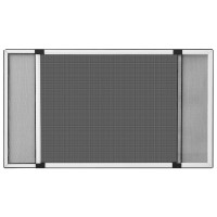 Produktbild för Utdragbart insektsnät för fönster vit (100-193)x75 cm