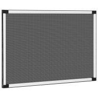 Produktbild för Utdragbart insektsnät för fönster vit (100-193)x75 cm