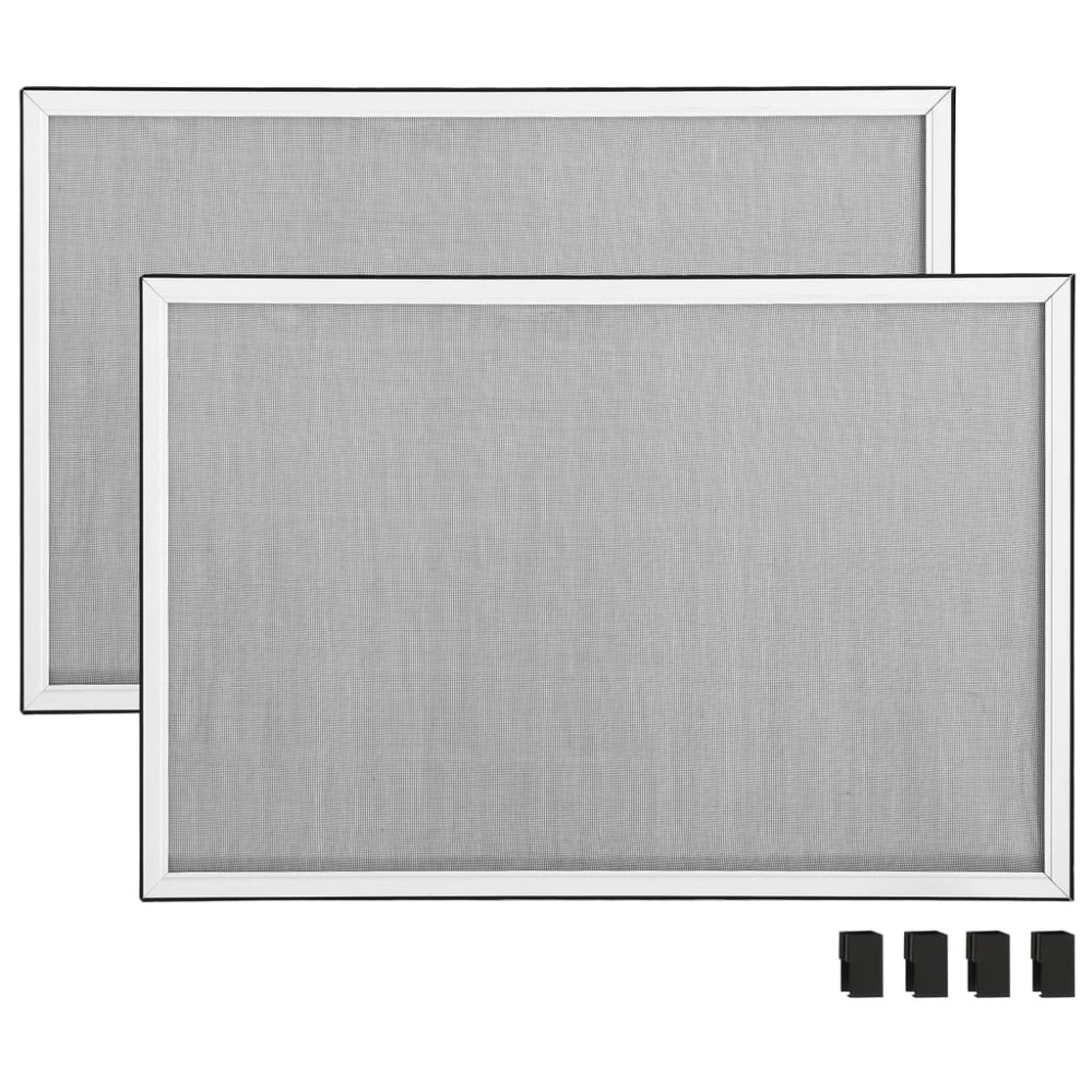 Produktbild för Utdragbart insektsnät för fönster vit (100-193)x75 cm