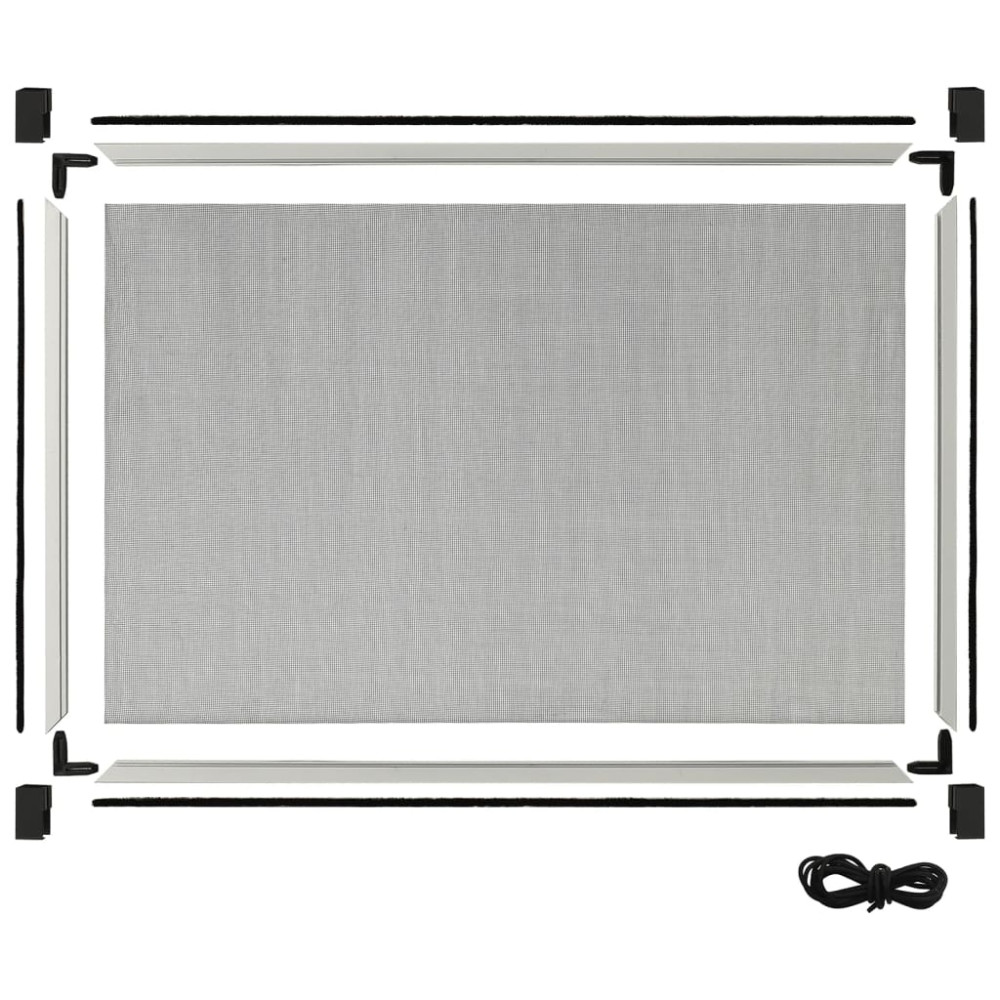 Produktbild för Utdragbart insektsnät för fönster vit (100-193)x75 cm