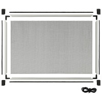 Produktbild för Utdragbart insektsnät för fönster vit (100-193)x75 cm