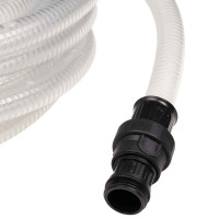 Produktbild för Sugslang med PVC-kopplingar transparent 1" 10 m PVC