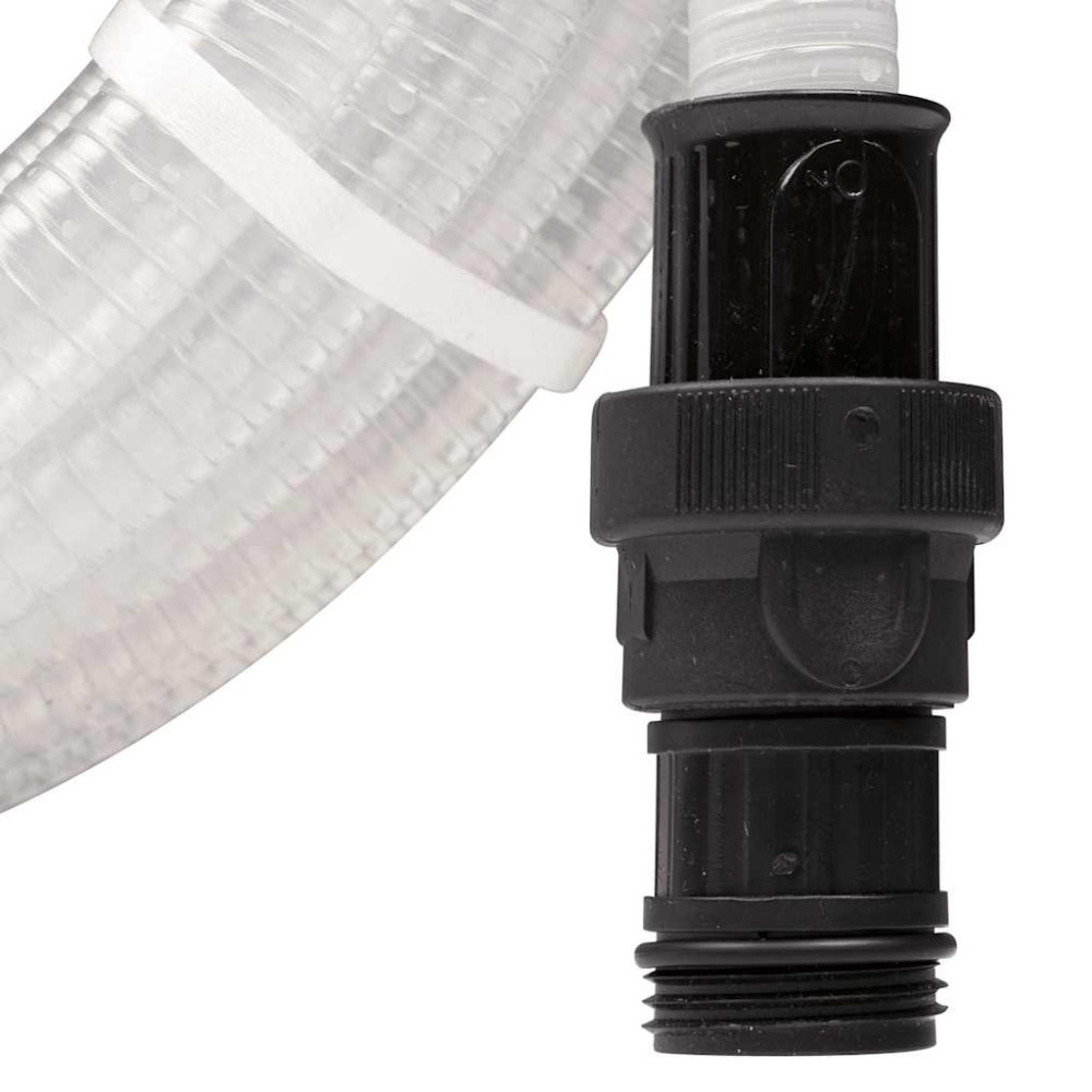 Produktbild för Sugslang med PVC-kopplingar transparent 1" 10 m PVC