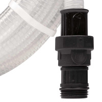 Produktbild för Sugslang med PVC-kopplingar transparent 1" 10 m PVC