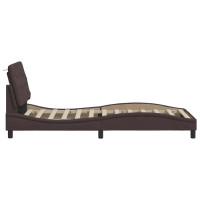Produktbild för Bed Frame without Mattress Dark Brown 80x200 cm Fabric