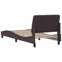 Produktbild för Bed Frame without Mattress Dark Brown 80x200 cm Fabric