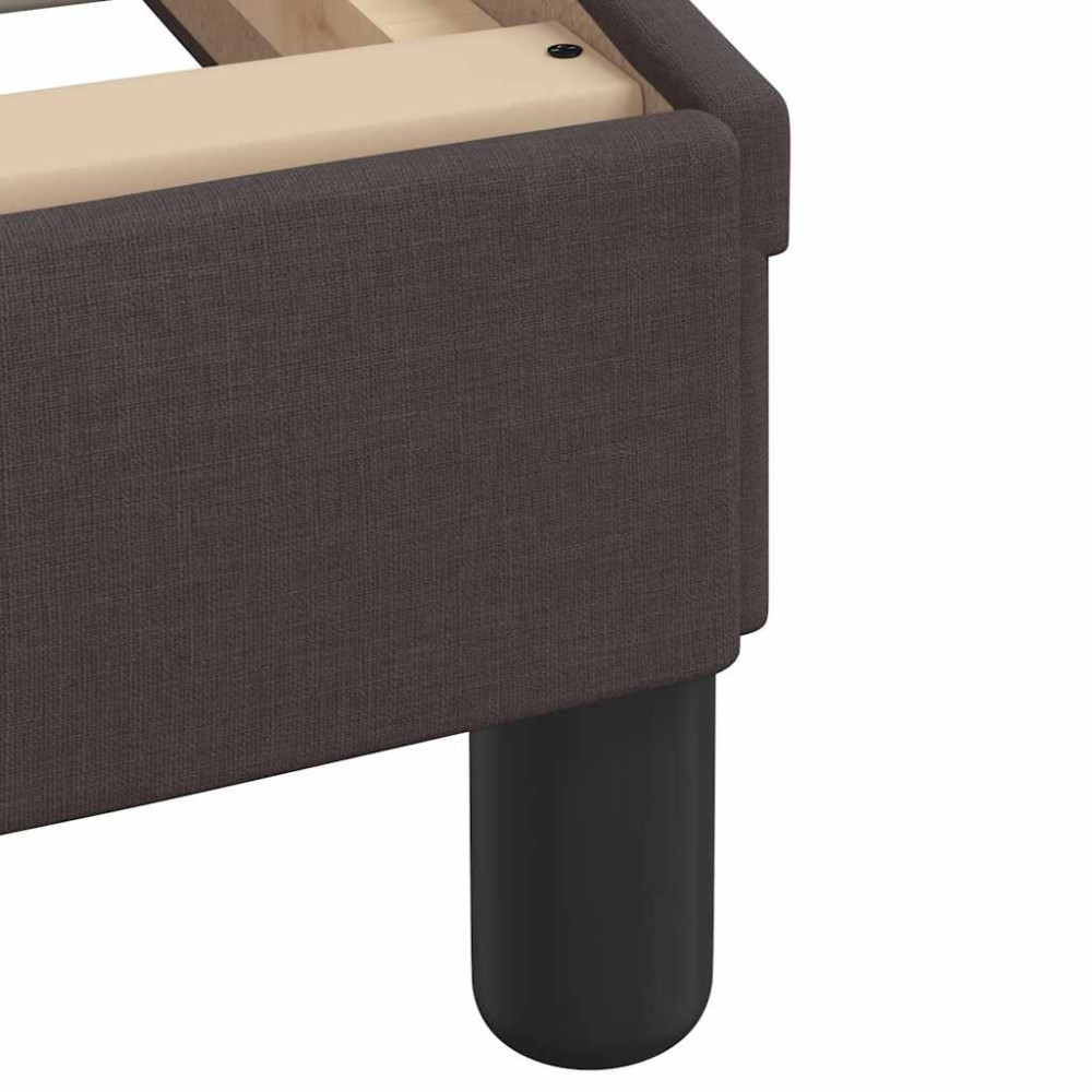 Produktbild för Bed Frame without Mattress Dark Brown 80x200 cm Fabric