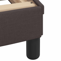 Produktbild för Bed Frame without Mattress Dark Brown 80x200 cm Fabric