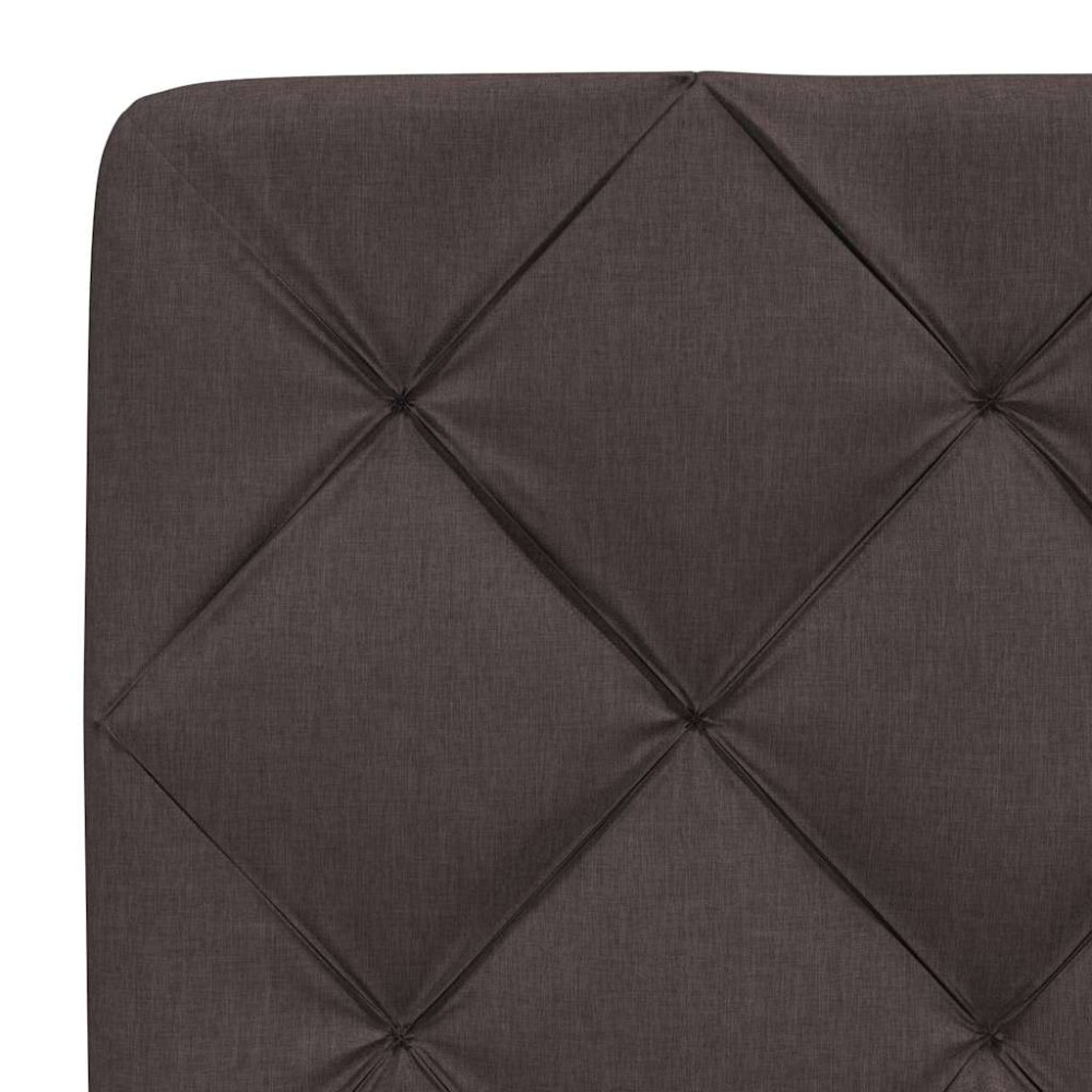 Produktbild för Bed Frame without Mattress Dark Brown 90x190 cm Fabric