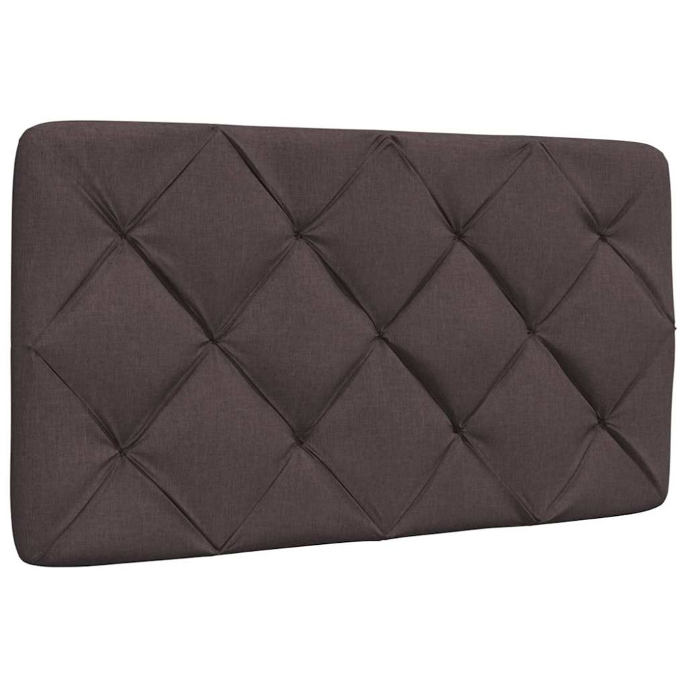Produktbild för Bed Frame without Mattress Dark Brown 90x190 cm Fabric