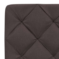 Produktbild för Bed Frame with LED without Mattress Dark Brown 120x200 cm Fabric